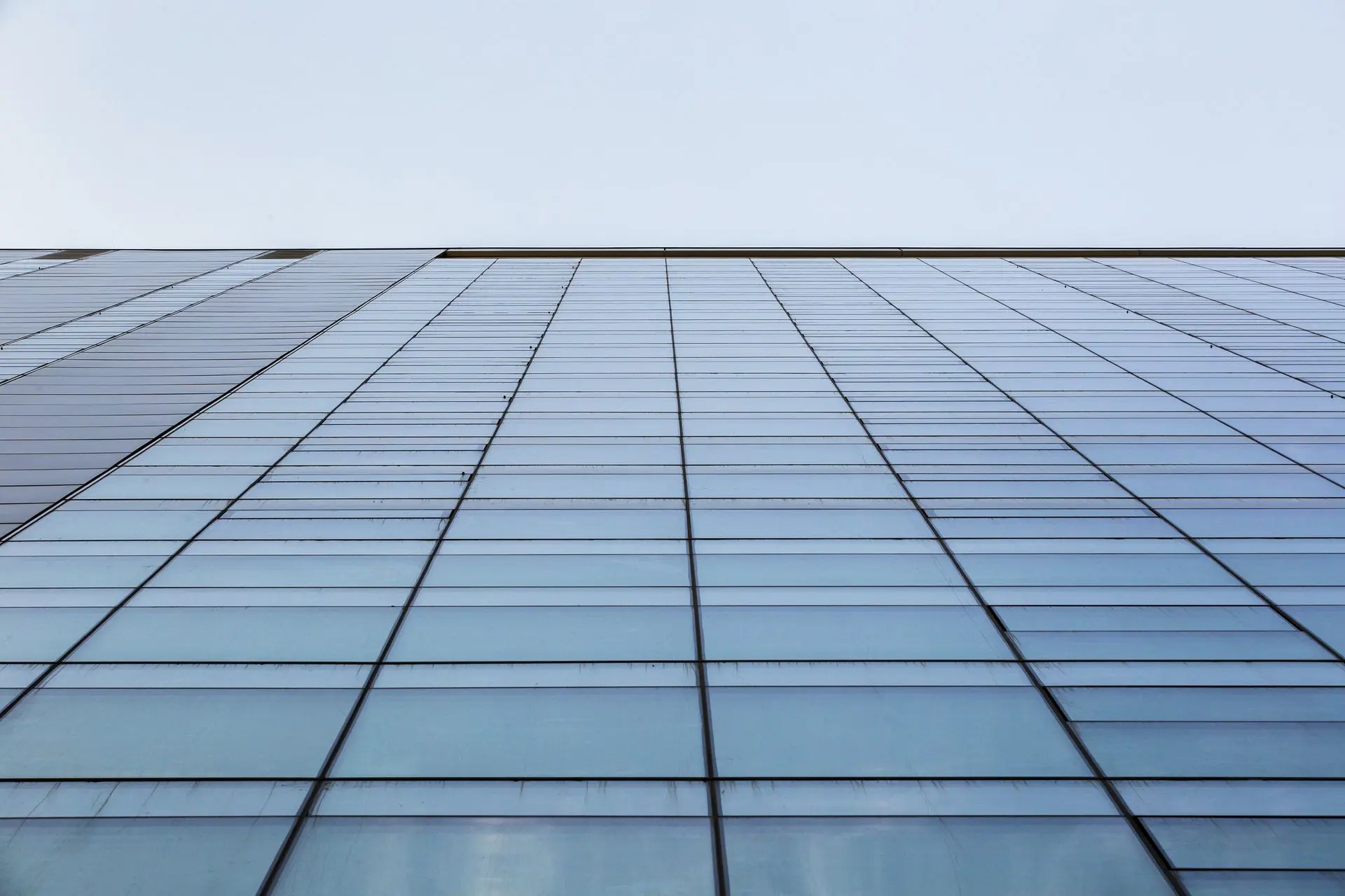 Modern curtain wall facade